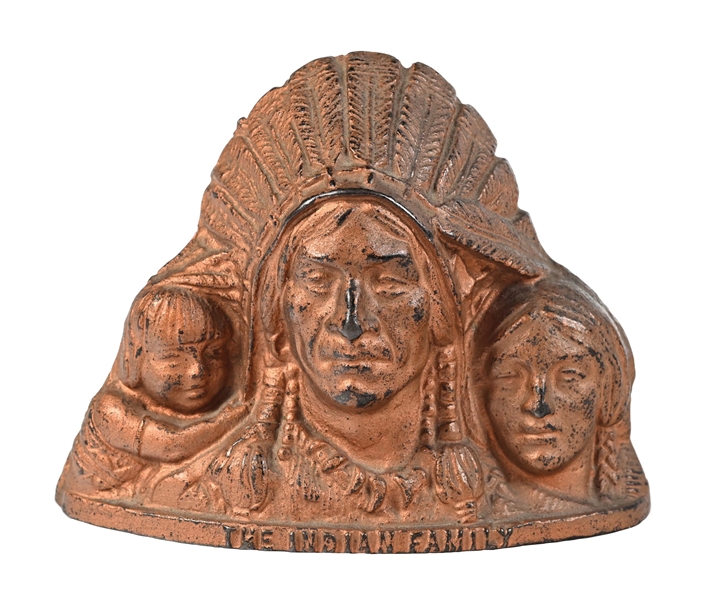 HARPER THE INDIAN FAMILY CAST IRON STILL BANK