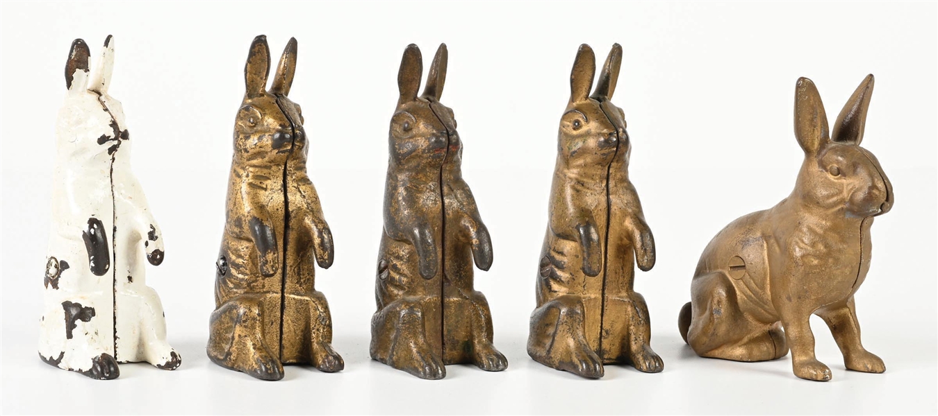 Lot Detail - LOT OF 5: RABBIT BANKS
