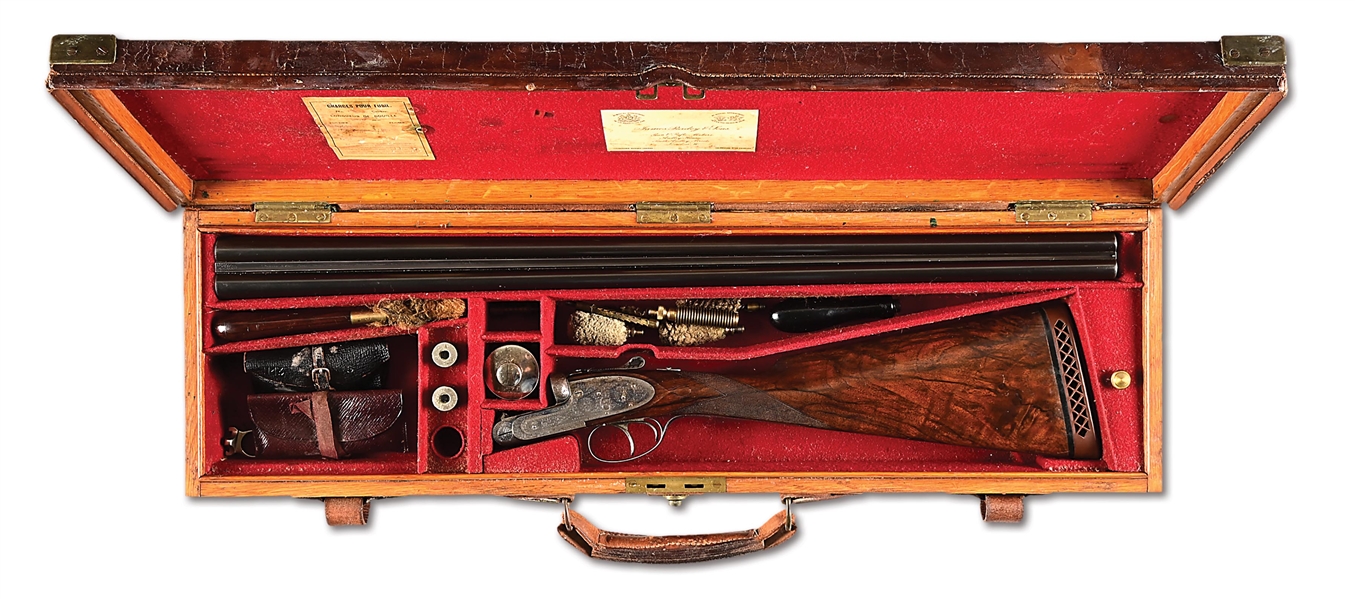 (C) PRE-WAR J. PURDEY & SONS SLE SIDE BY SIDE 16 BORE SHOTGUN WITH CASE (1908).