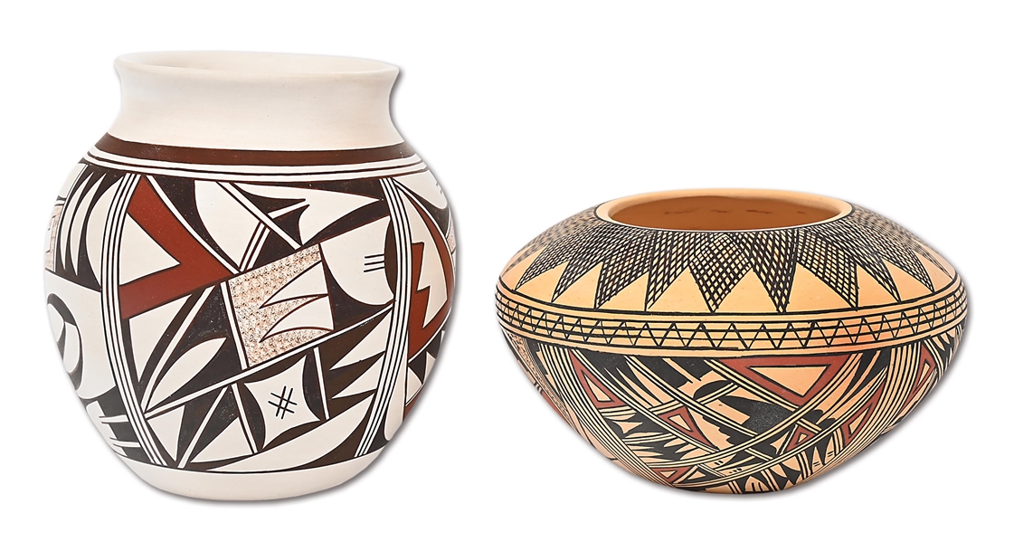 LOT OF 2: HOPI POTTERY ITEMS
