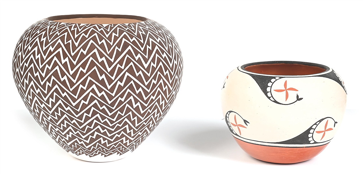 LOT OF 2: PUEBLO POTTERY JARS