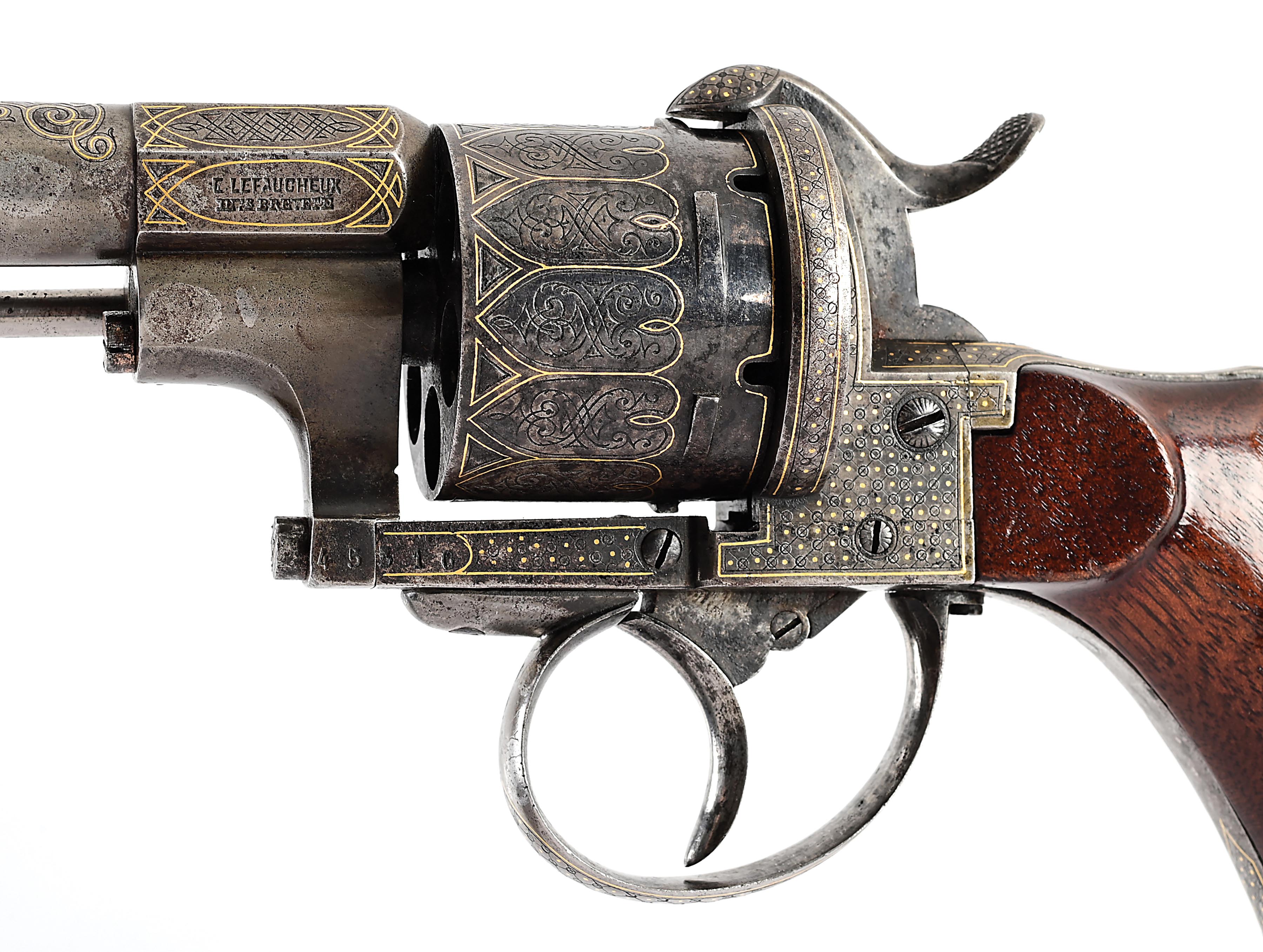Lot Detail - (A) ENGRAVED AND GOLD INLAID BELGIAN E. LEFAUCHEUX ...