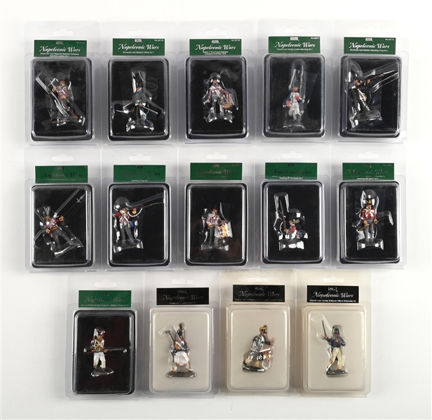 LOT OF 14: INDIVDUALLY PACKED FRENCH & BRITISH NAPOLEONIC FIGURES