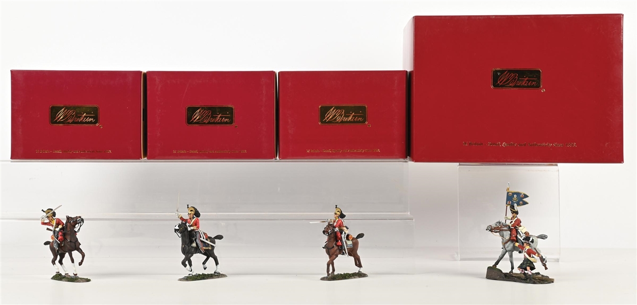 LOT OF 4: W. BRITAINS NAPOLEONIC SETS #36056, 36055, 36062, AND 36041
