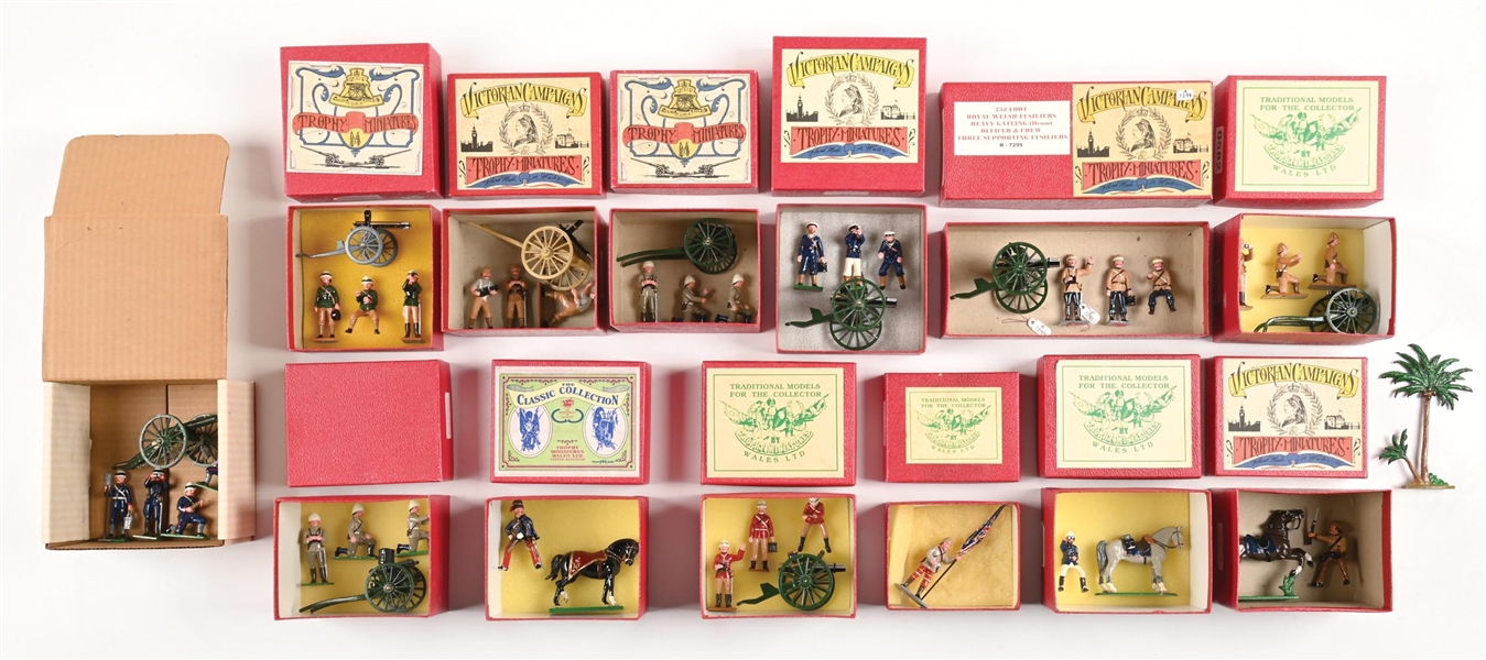 LARGE LOT OF TROPHY TOY SOLDIERS IN ORIGINAL BOXES