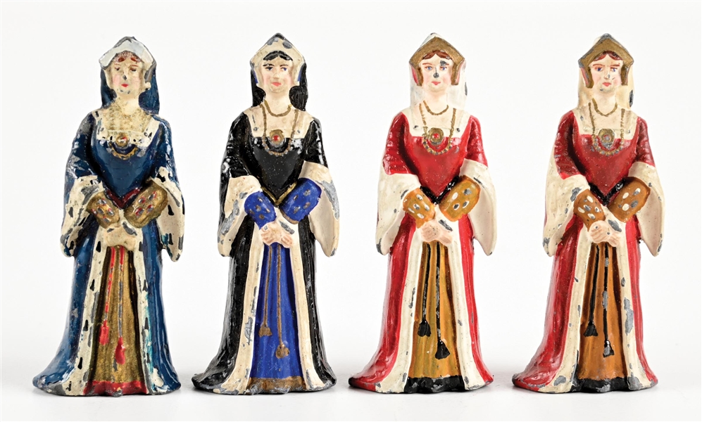 LOT OF 4: R. COURTENAY HISTORICAL MINIATURES WIVES OF HENRY VIII