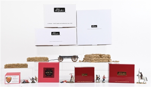 LOT OF 7: W. BRITAINS & CONTE COLLECTIBLES ZULU WARS