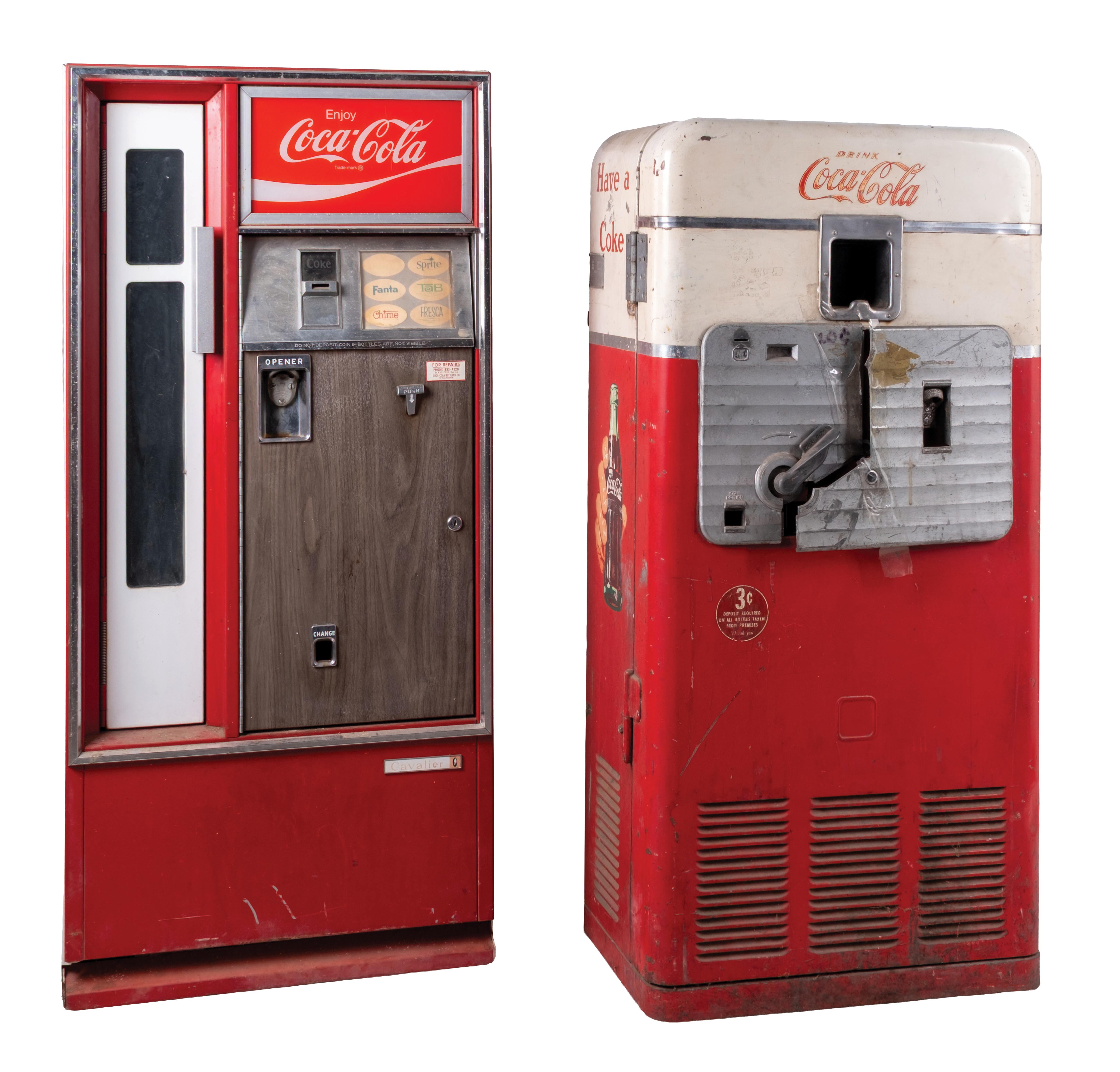Colas Cola Machine Lot Detail - PAIR OF COCA-COLA VENDING MACHINES IN AS-FOUND CONDITION