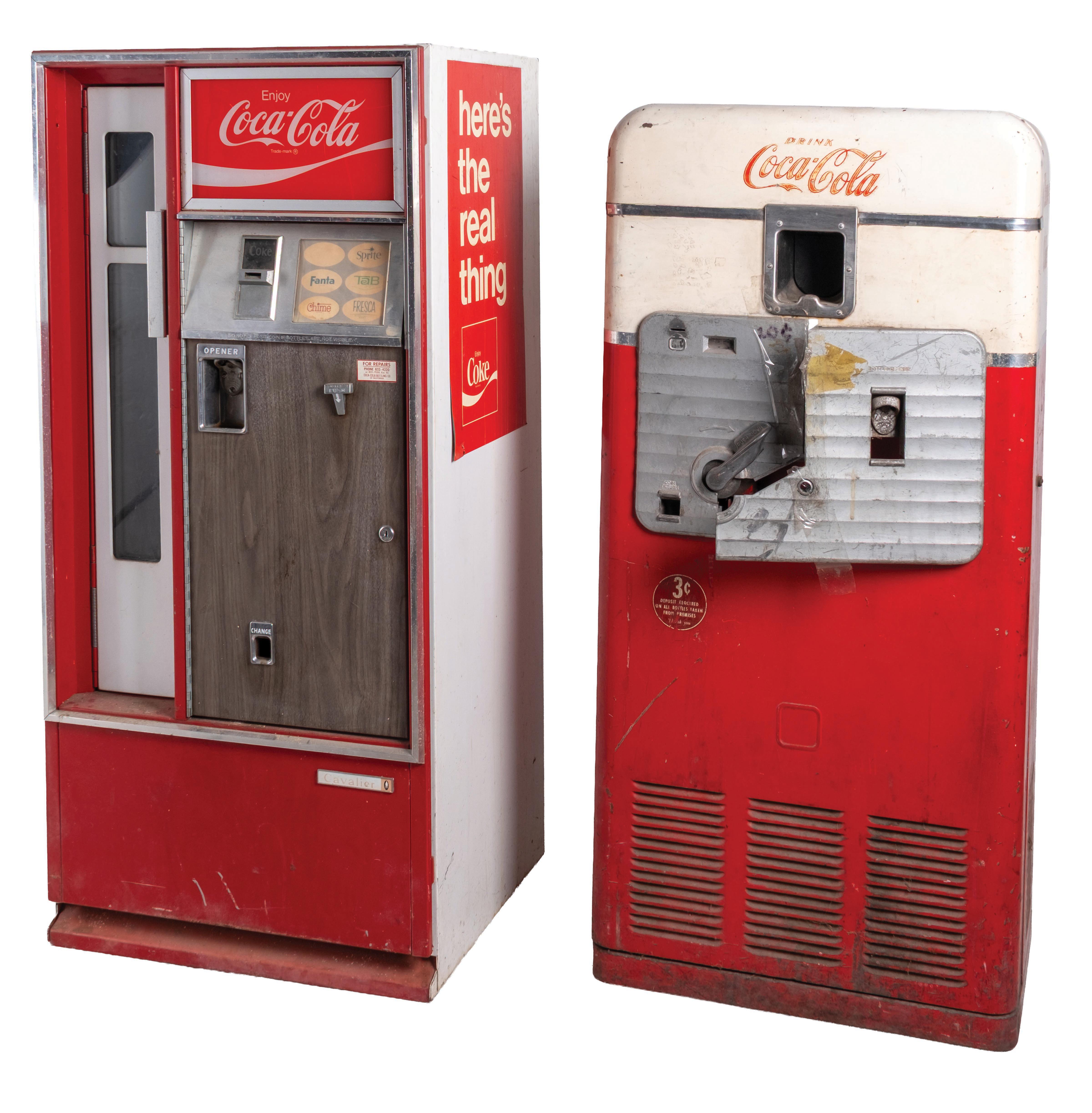 Colas Cola Machine Lot Detail - PAIR OF COCA-COLA VENDING MACHINES IN AS-FOUND CONDITION