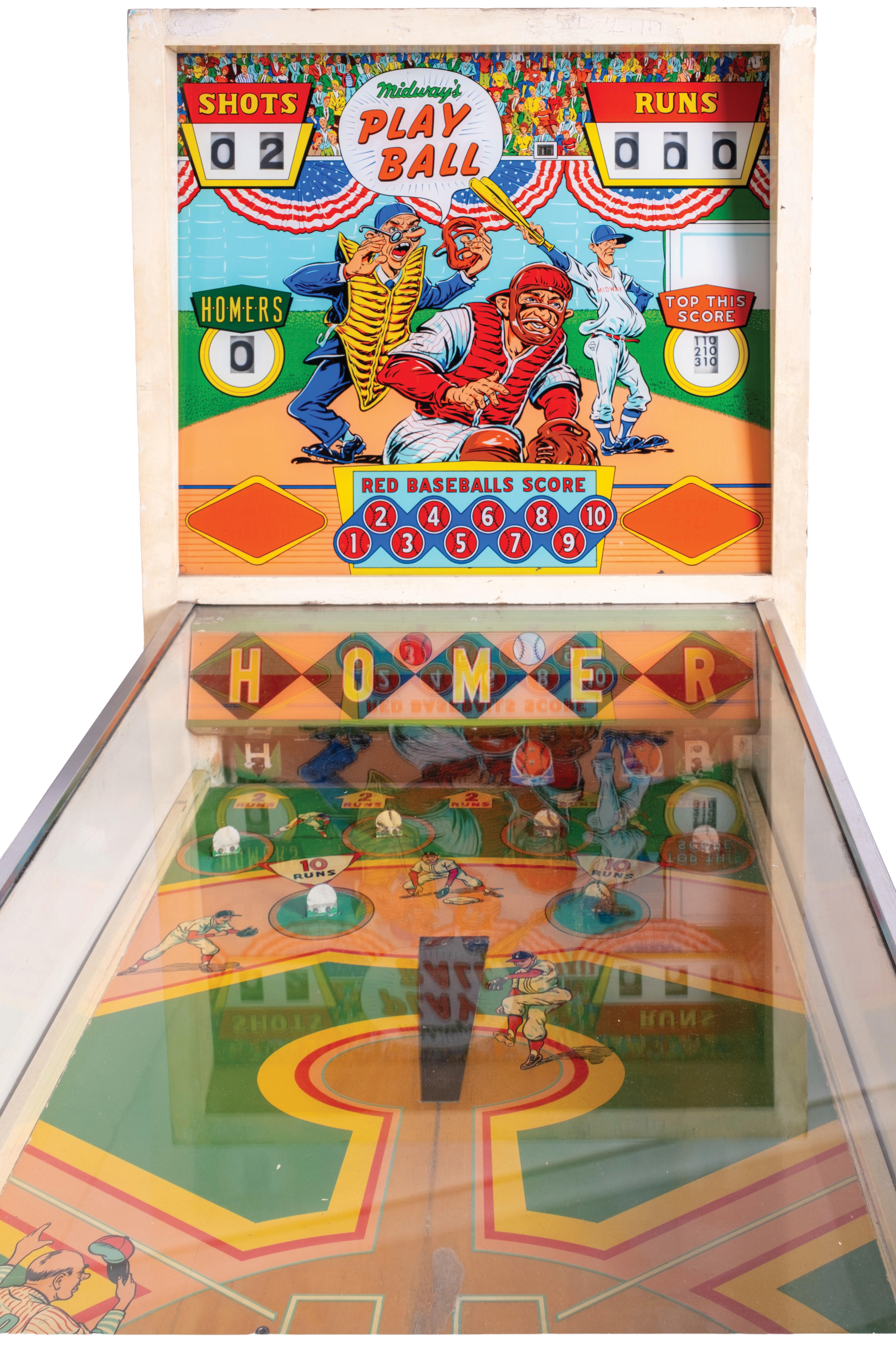 Lot Detail - 10/25¢ MIDWAY'S PLAY BALL BASEBALL ARCADE GAME