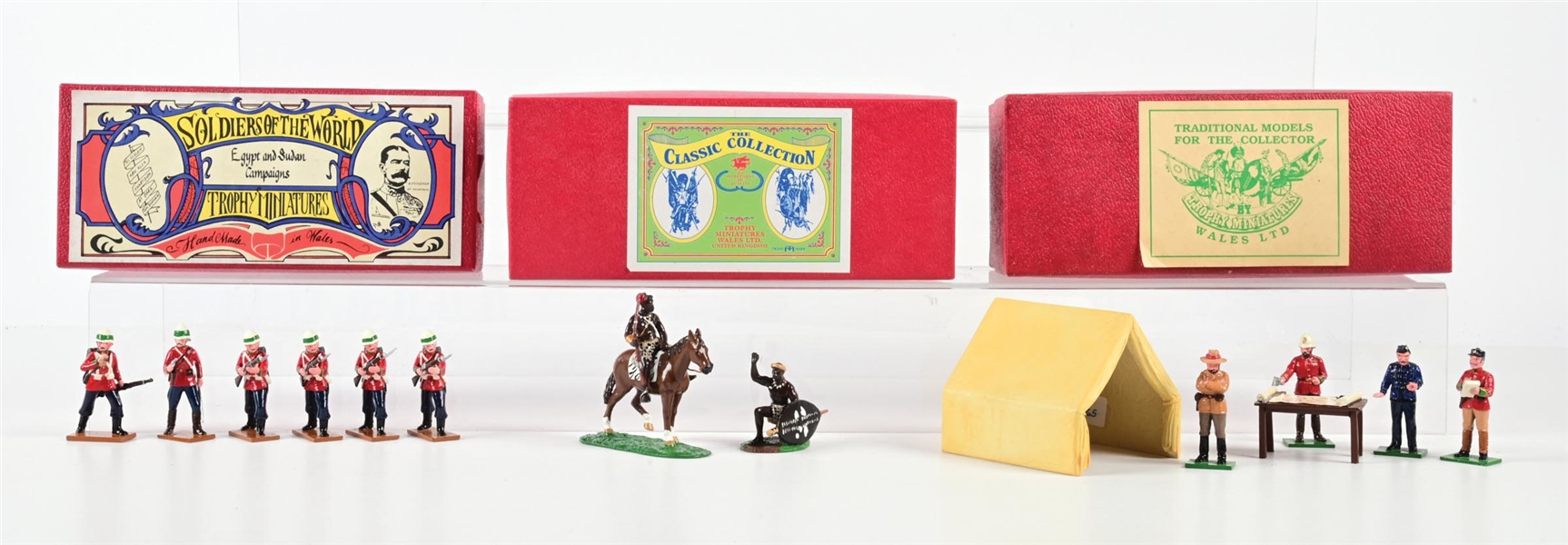 LOT OF 3: TROPHY MINIATURES SETS IN BOXES