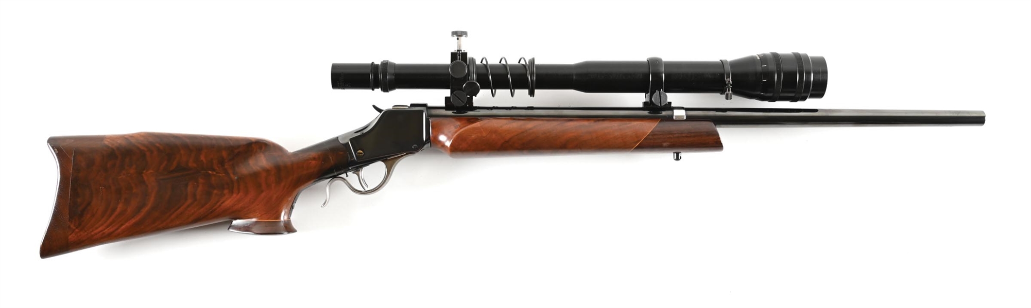 Lot Detail - (C) CUSTOM 1885 HIGH WALL SINGLE SHOT FALLING BLOCK RIFLE.