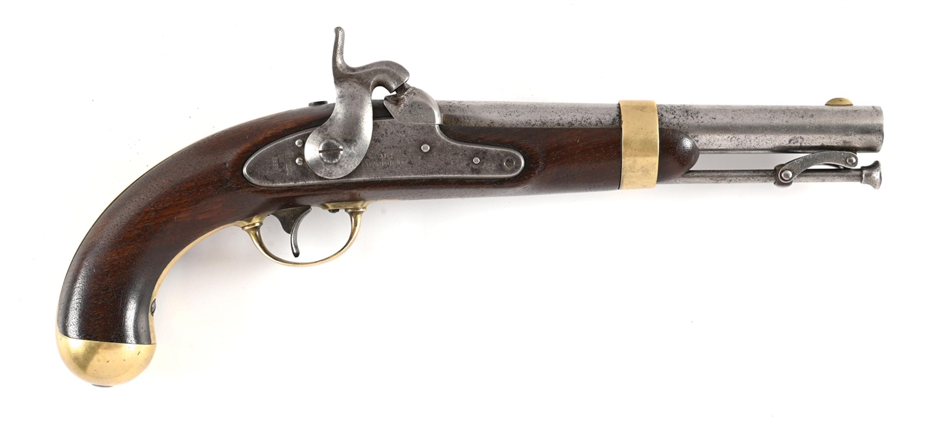 (A) US MODEL 1842 PERCUSSION PISTOL BY H. ASTON.