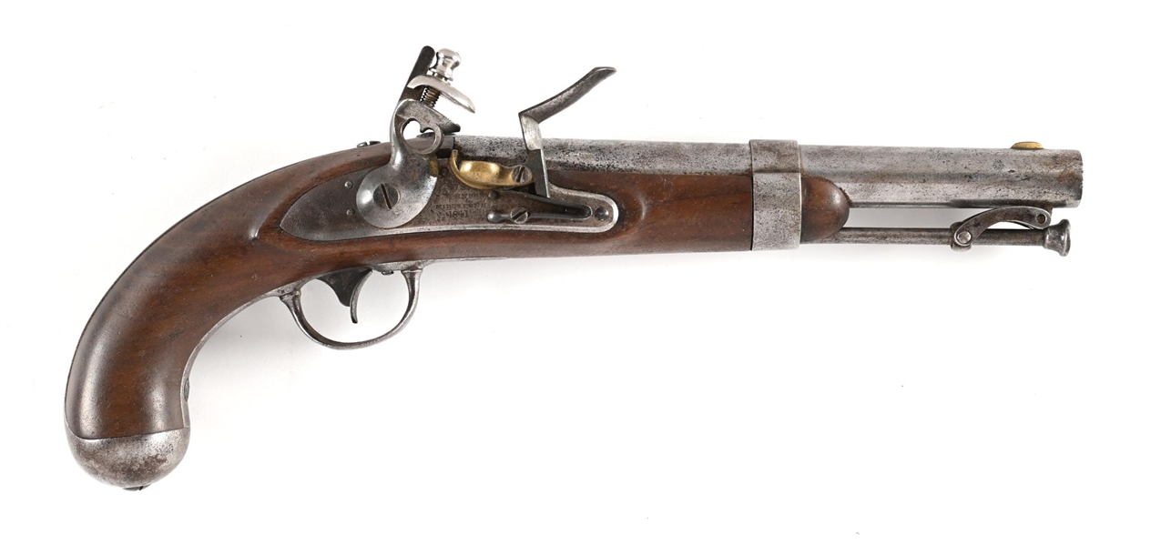 (A) US MODEL 1836 FLINTLOCK PISTOL BY R. JOHNSON.