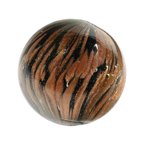 LARGE GREEN GLASS LUTZ MARBLE