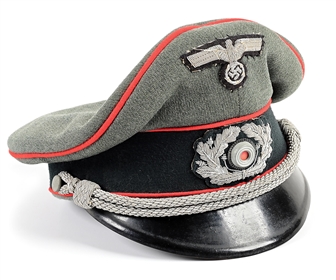 GERMAN WWII ARMY ARTILLERY OFFICER VISOR CAP. 