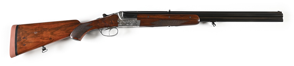 (C) ENGARVED MERKEL OVER/UNDER COMBINATION GUN IN 12 GAUGE AND 7X65MMR.