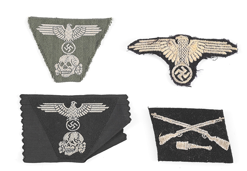 LOT OF 4: THIRD REICH WAFFEN SS INSIGNIA.