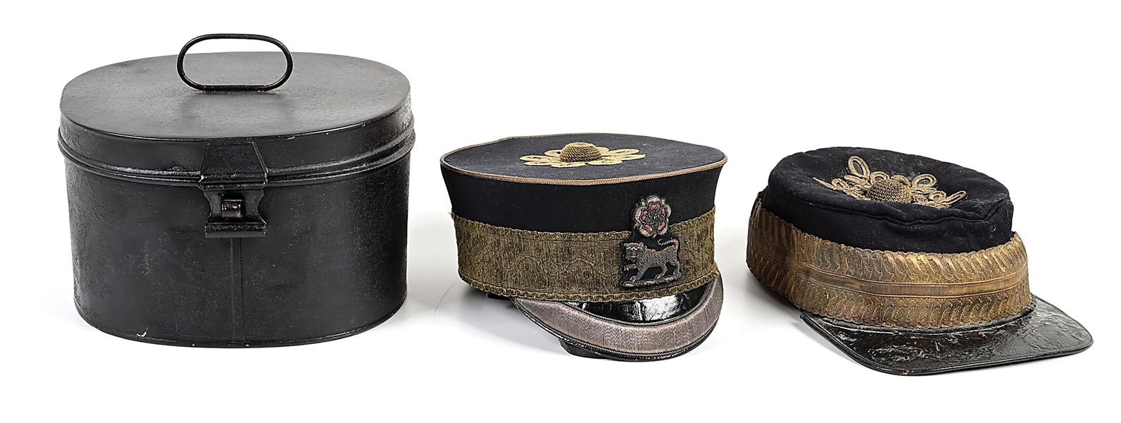LOT OF 2: BRITISH CRIMEAN WAR AND LATE VICTORIAN FORAGE CAPS.