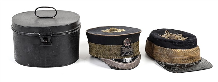 LOT OF 2: BRITISH CRIMEAN WAR AND LATE VICTORIAN FORAGE CAPS.