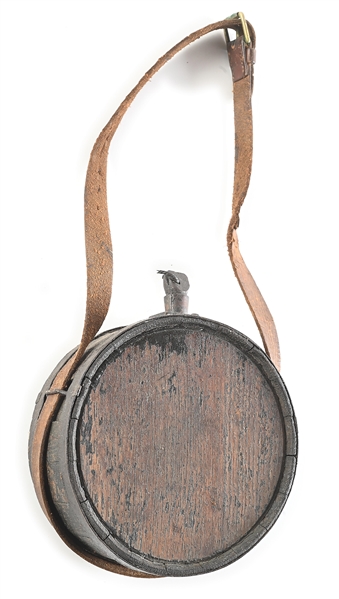 BRITISH NAPOLEONIC CANTEEN ATTRIBUTED TO THE BATTLE OF ISANDLWANA.