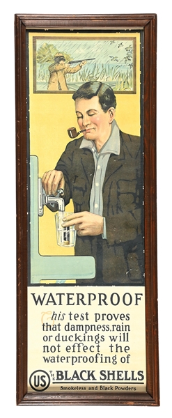 FRAMED "US  BLACK SHELLS" ADVERTISING POSTER