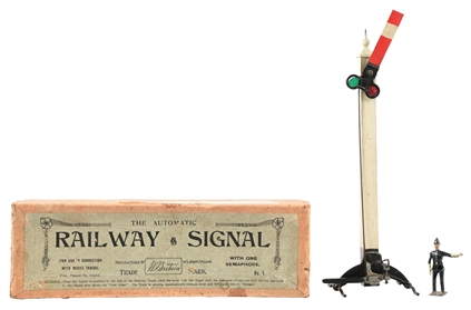 W. BRITAINS AUTOMATIC RAILWAY SIGNAL W/ 1 SEMAPHORE SET NO. 1