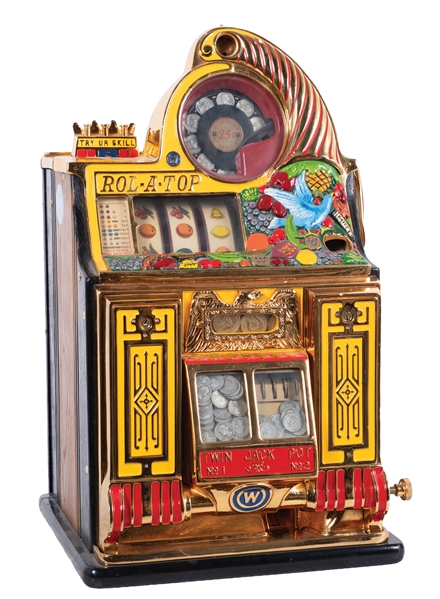 Slot Machine Side Lot Detail - 25¢ WATLING ROL-A TOP