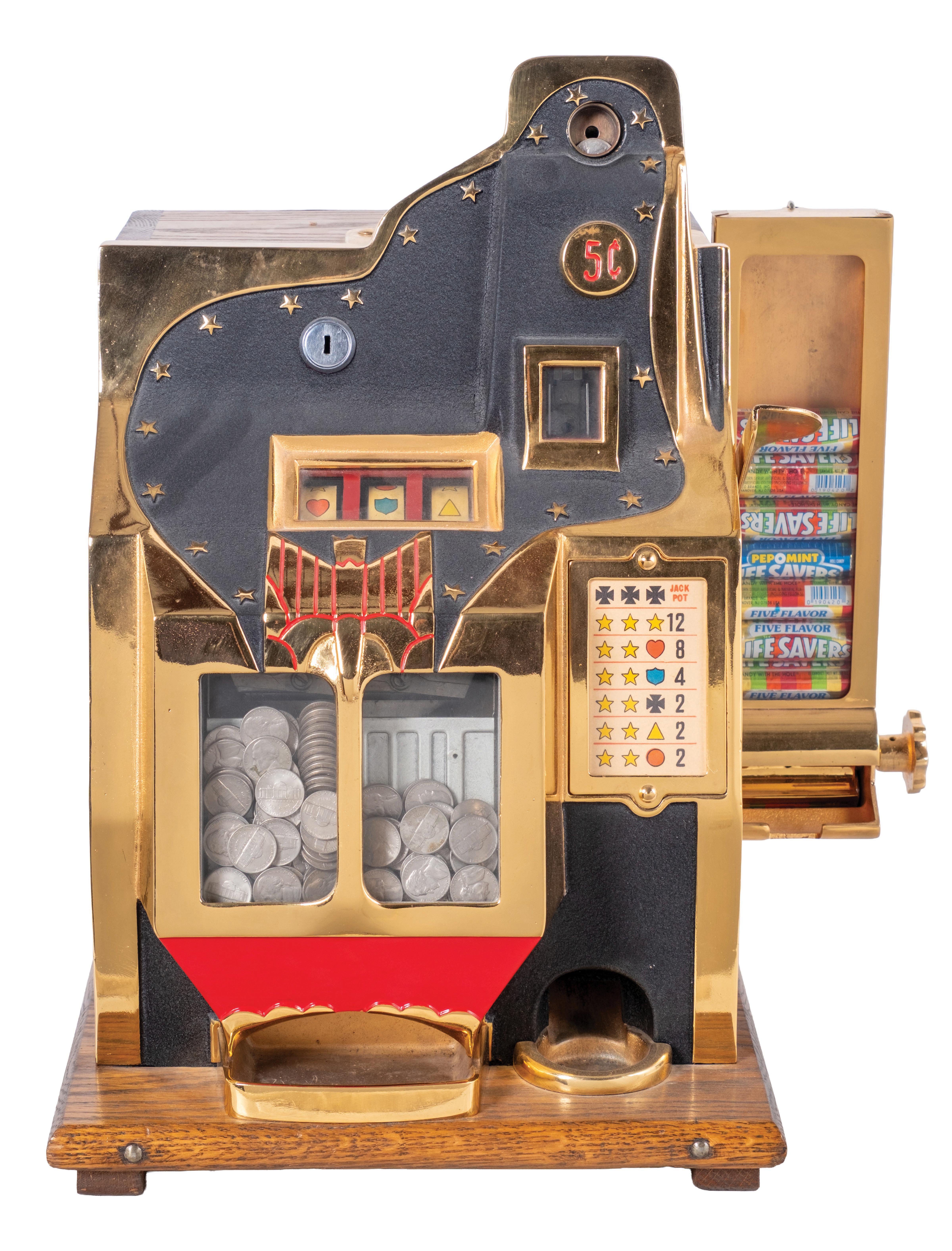 Slot Machine Side Lot Detail - 5¢ MILLS