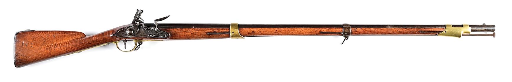 (A) EXCEEDINGLY RARE CHARLEVILLE ARSENAL FRENCH MODEL 1766 FLINTLOCK CAPTAINS CARBINE.