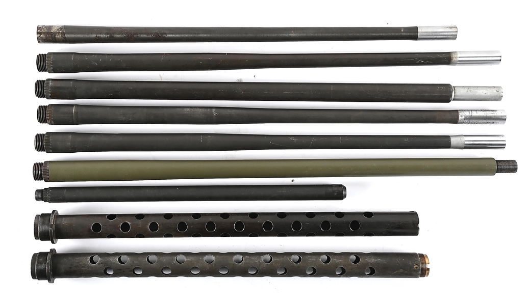 M2 .50 CALIBER BROWNING MACHINE GUN BARREL LOT WITH A FEW 1919A4 PARTS.