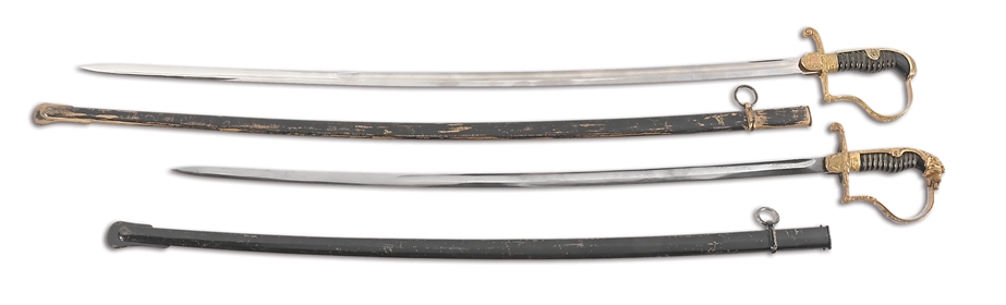 LOT OF TWO GERMAN WORLD WAR II ARMY OFFICERS SWORDS.