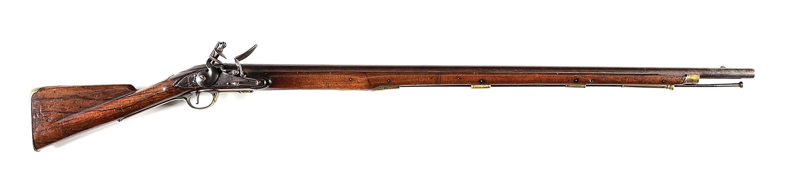 (A) SCARCE BRITISH EMERGENCY SHORT LAND PATTERN 1779-S BROWN BESS FLINTLOCK MUSKET.