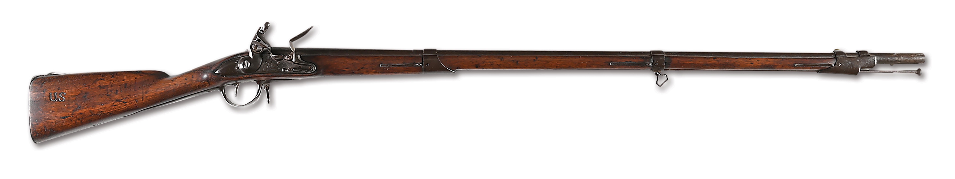 (A) IMPORTANT DOCUMENTED LAFAYETTE SHIPMENT MARKED AND "U. STATES" TRIPLE BRANDED FRENCH MODEL 1774 FLINTLOCK MUSKET.