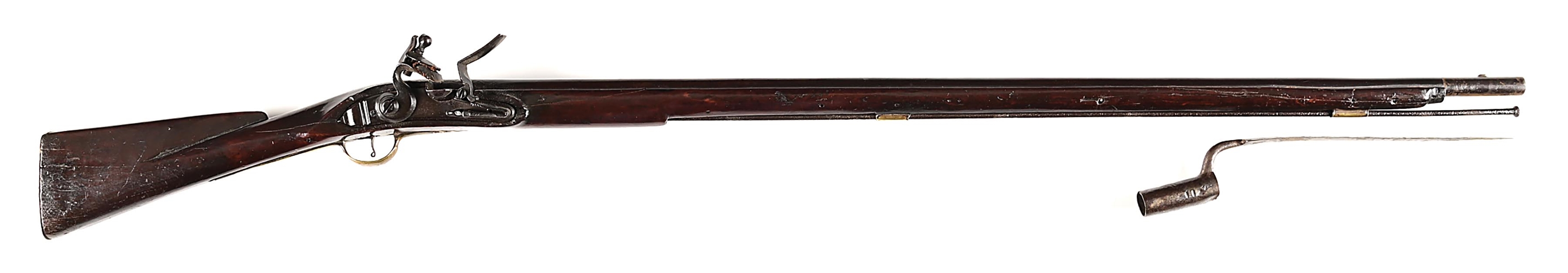 (A) AN AMERICAN ASSEMBLED FLINTLOCK MUSKET WITH HESSIAN LOCK.