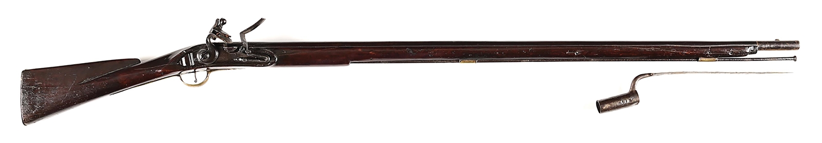 (A) AN AMERICAN ASSEMBLED FLINTLOCK MUSKET WITH HESSIAN LOCK.