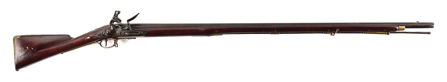 (A) BRITISH LONG LAND PATTERN 1756 BROWN BESS FLINTLOCK MUSKET.