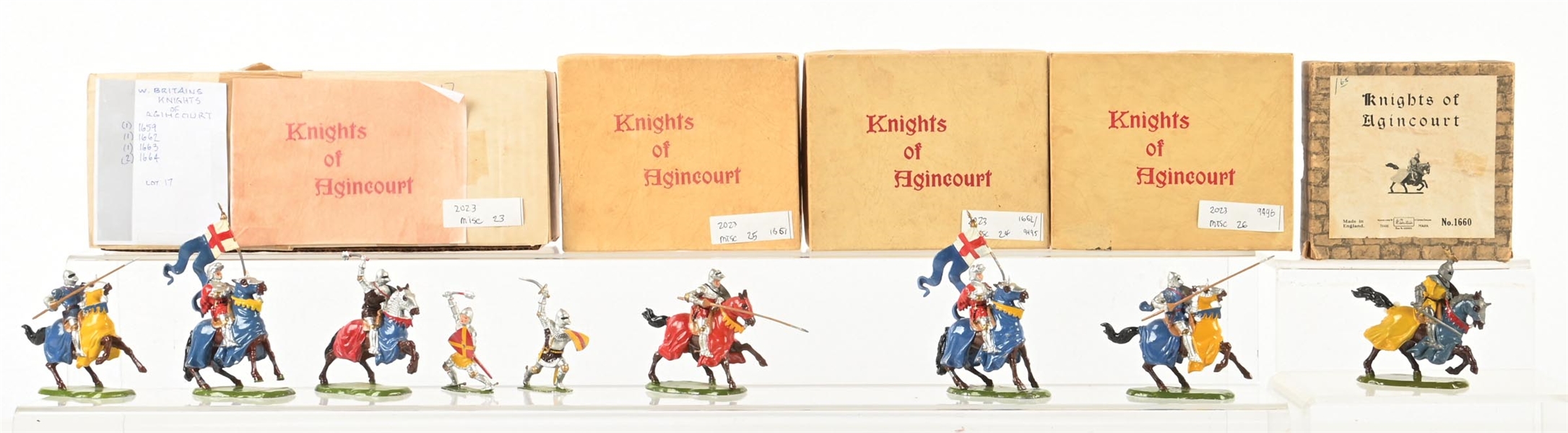 LOT OF 5: W. BRITAIN KNIGHTS OF AGINCOURT SETS