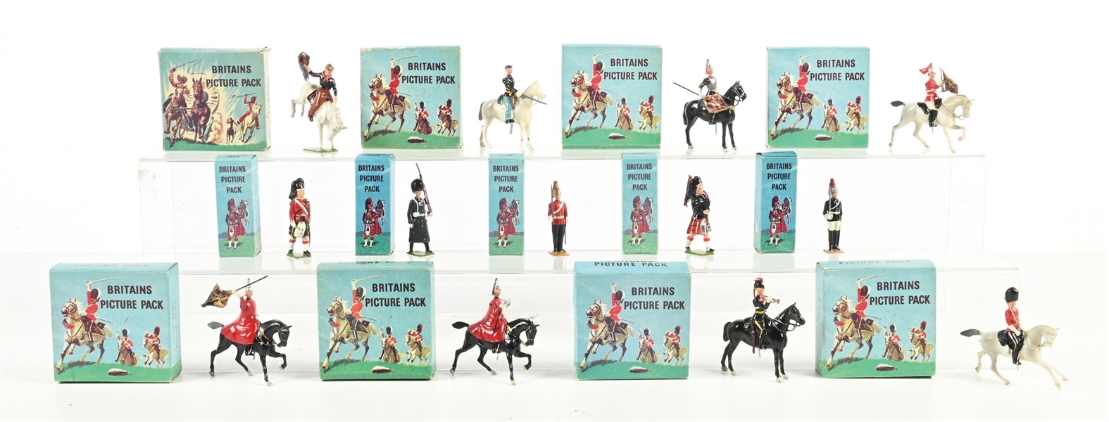LOT OF 13: W. BRITAIN PICTURE PACK TOY SOLDIER SETS IN ORIGINAL BOXES