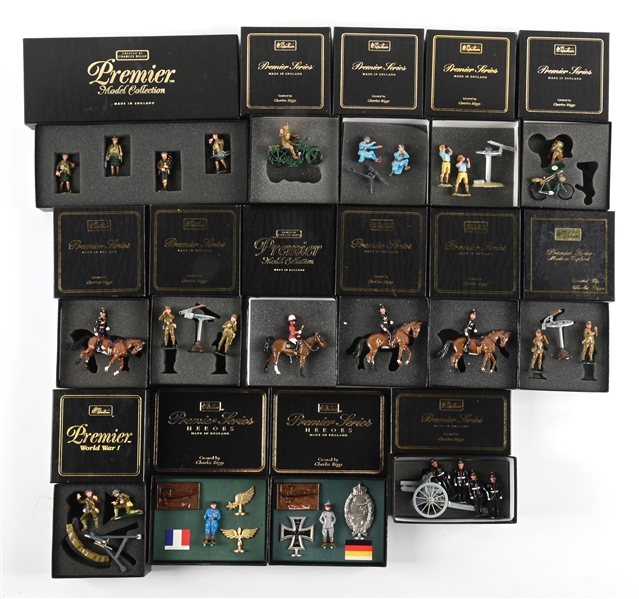 LOT OF 15: BRITAINS PREMIER SERIES / CHARLES BIGGS SETS IN BOXES