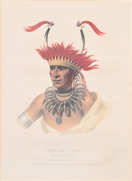 CHON-MAN-I-CASE AN OTTO HALF CHIEF FRAMED CONTEMPORARY PRINT