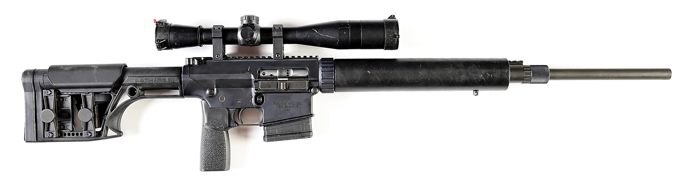 (M) KNIGHTS MANUFACTURING COMPANY SR-25 .308 WINCHESTER SEMI-AUTOMATIC RIFLE.