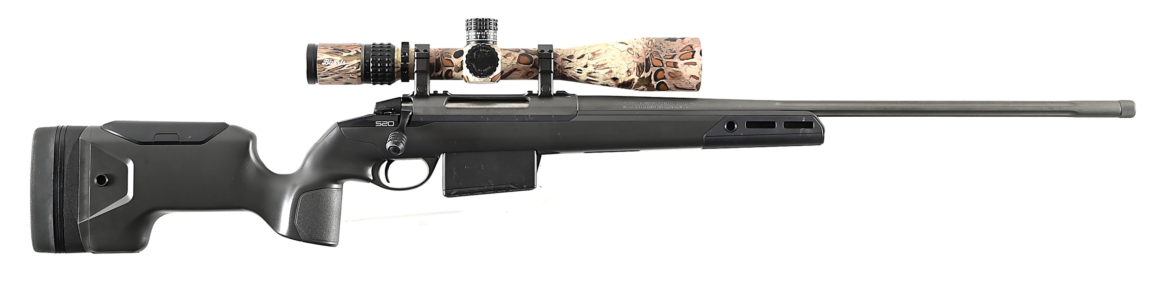 (M) SAKO S20 6.5 CREEDMOOR BOLT ACTION RIFLE WITH BURRIS GLASS.