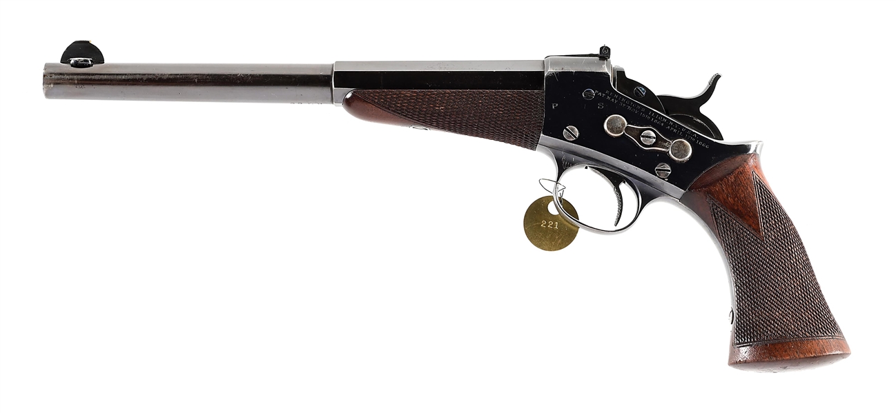 (C) HIGH CONDITION REMINGTON MODEL 1901 ROLLING BLOCK .22 LR SINGLE SHOT TARGET PISTOL