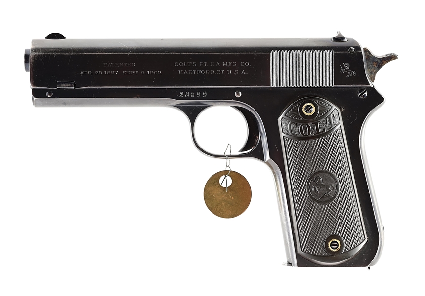 (C) COLT 1903 POCKET HAMMER .38 ACP SEMI-AUTOMATIC PISTOL