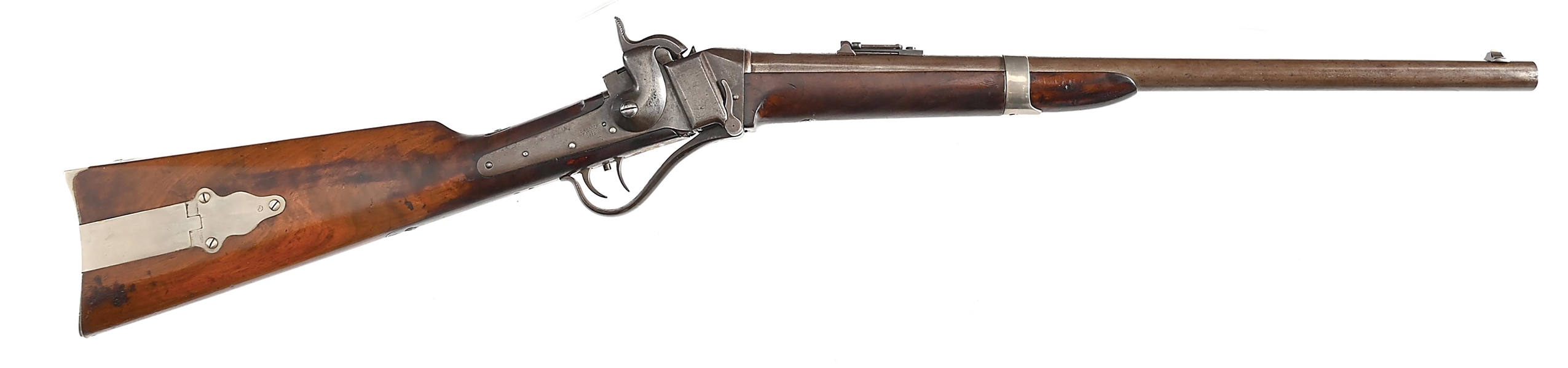 (A) RARE SPECIAL ORDER SHARPS MODEL 1853 SLANT BREECH PERCUSSION SPORTING CARBINE 