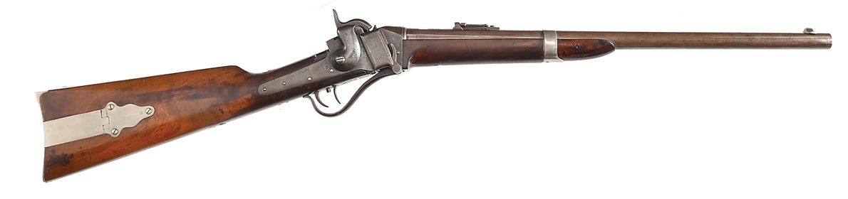 (A) RARE SPECIAL ORDER SHARPS MODEL 1853 SLANT BREECH PERCUSSION SPORTING CARBINE 