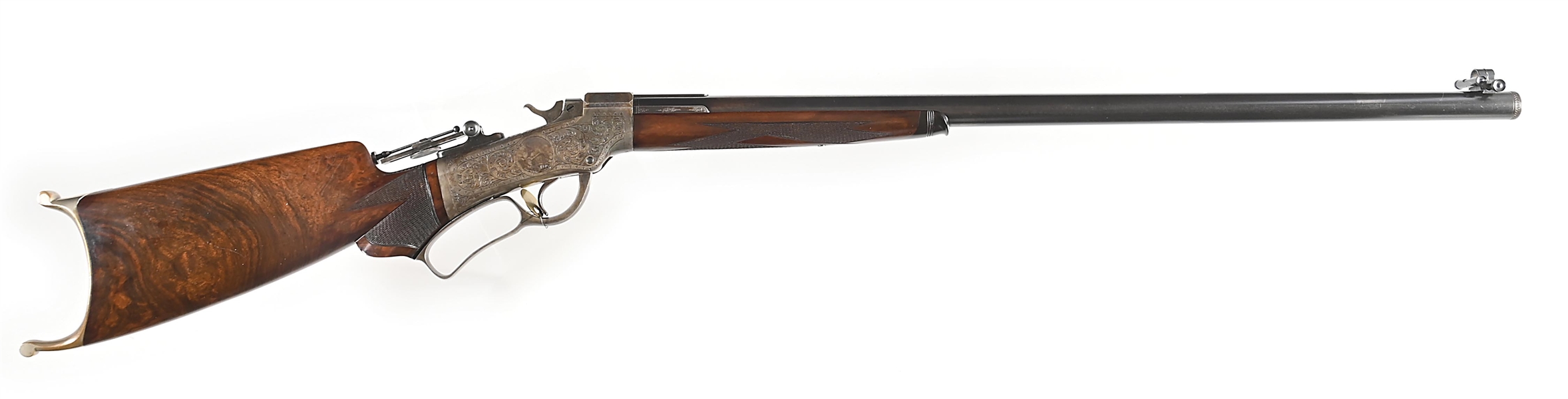 (A) CONRAD ULRICH FACTORY ENGRAVED MARLIN BALLARD NO. 6 1/2 OFF HAND RIGBY TARGET RIFLE