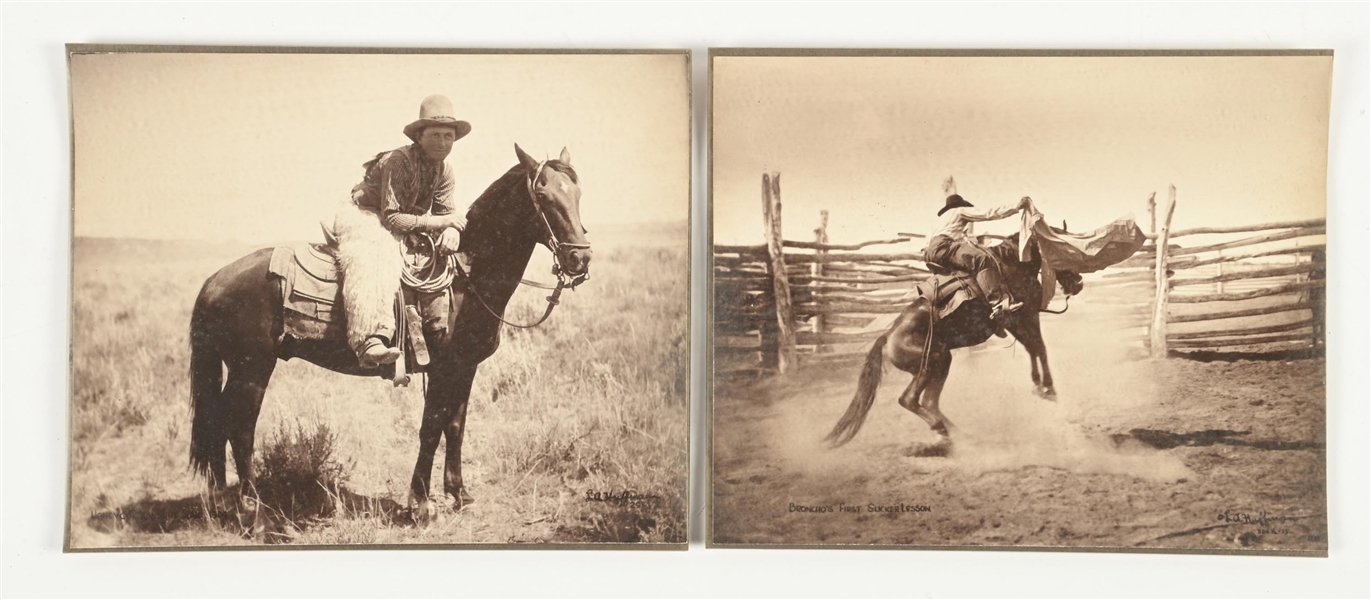 LOT OF 2: COFFRINS OLD WEST GALLERY L.A. HUFFMAN REPRINTS