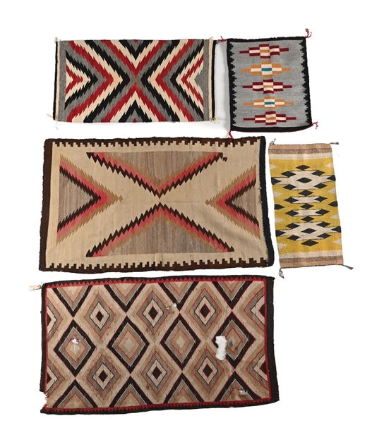 LOT OF 5: NAVAJO WEAVINGS
